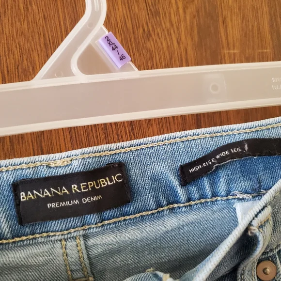Banana Republic High Rise Wide Leg Jeans Sz 29 Petite - Picture 2 of 4